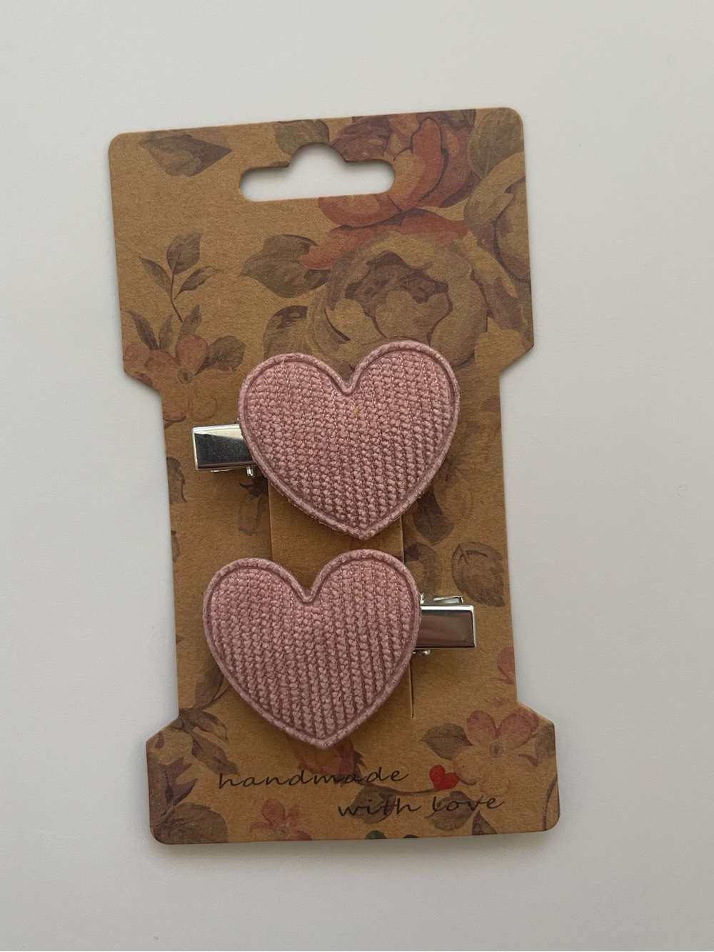 Handmade Pink Heart Hair Clips Set of 2 | Coquette Y2K Romantic Hair Accessories